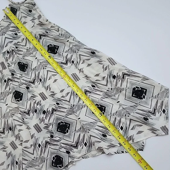 Volcom Asymmetrical Dress Adjustable Spaghetti Straps Patterned Cotton  Size M - Picture 10 of 12